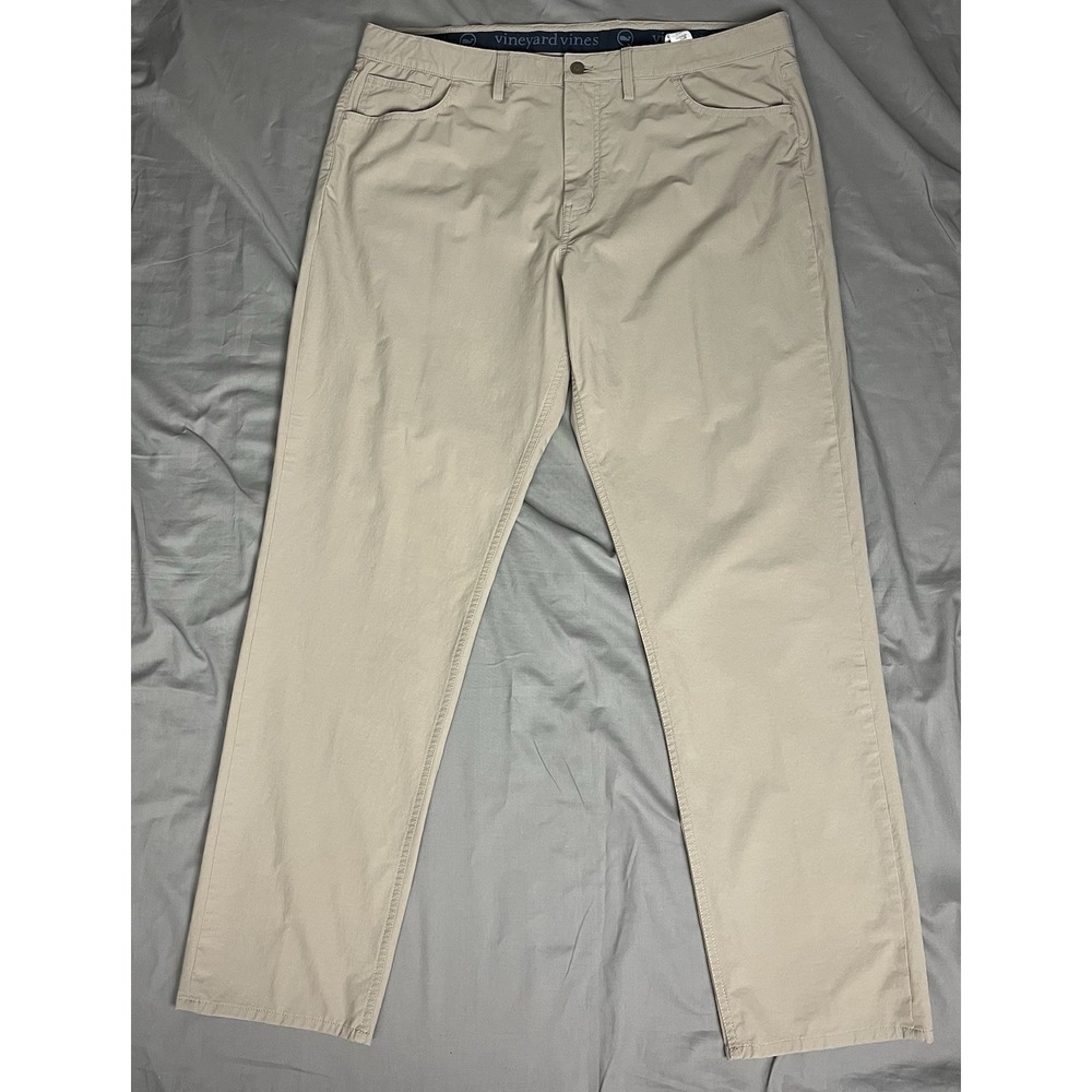 Vineyard Vines On The Go Pants Men's 40x32 Khaki Performance Stretch Chino